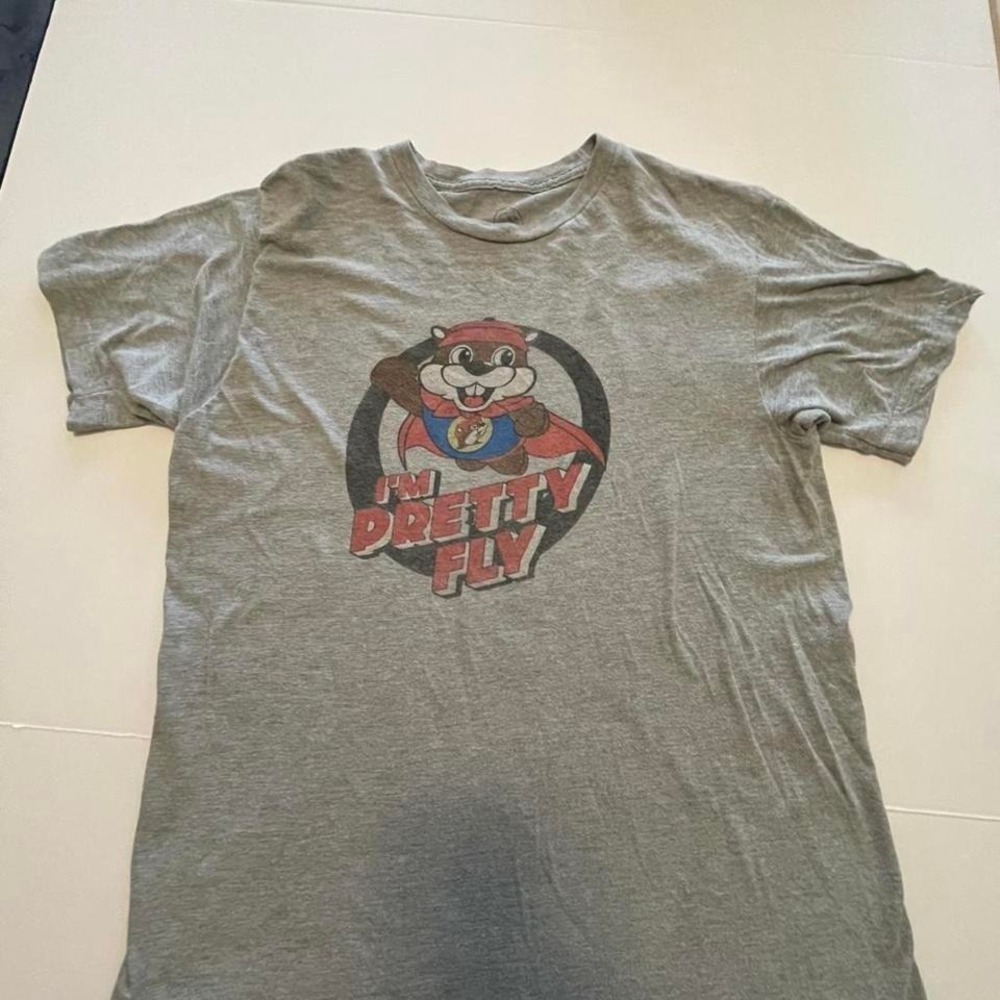 Grey and red vintage 90s I'm Pretty Fly T-shirt Buc-ee's original
